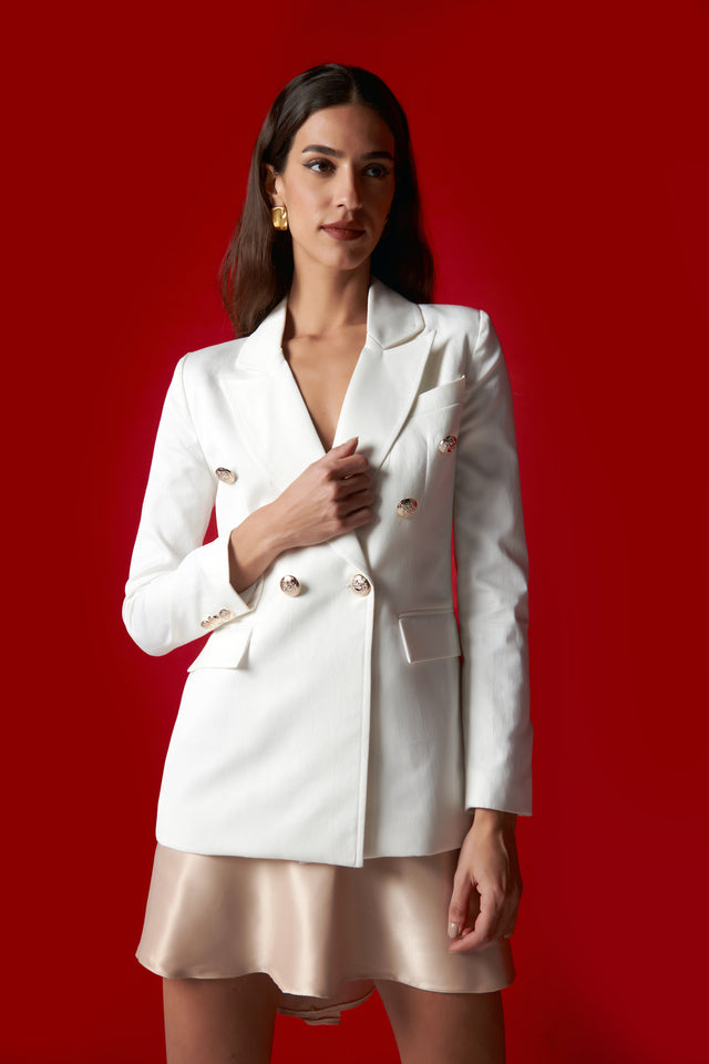 Gabri's White Double-Breasted Blazer